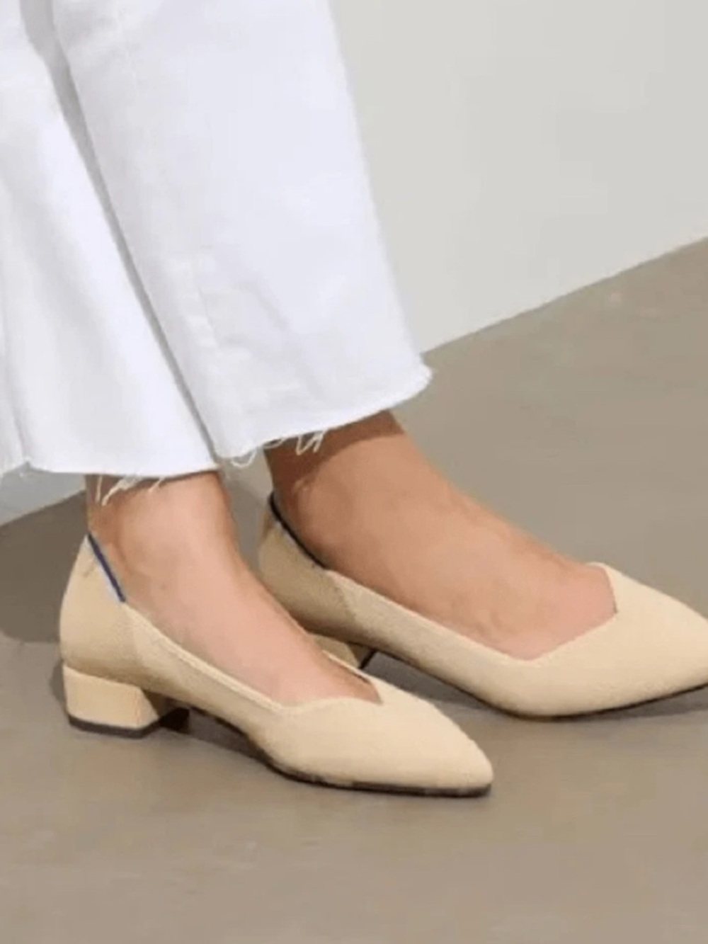 Rothy’s The High Point beige heeled  shoes Flats - Size 10 new